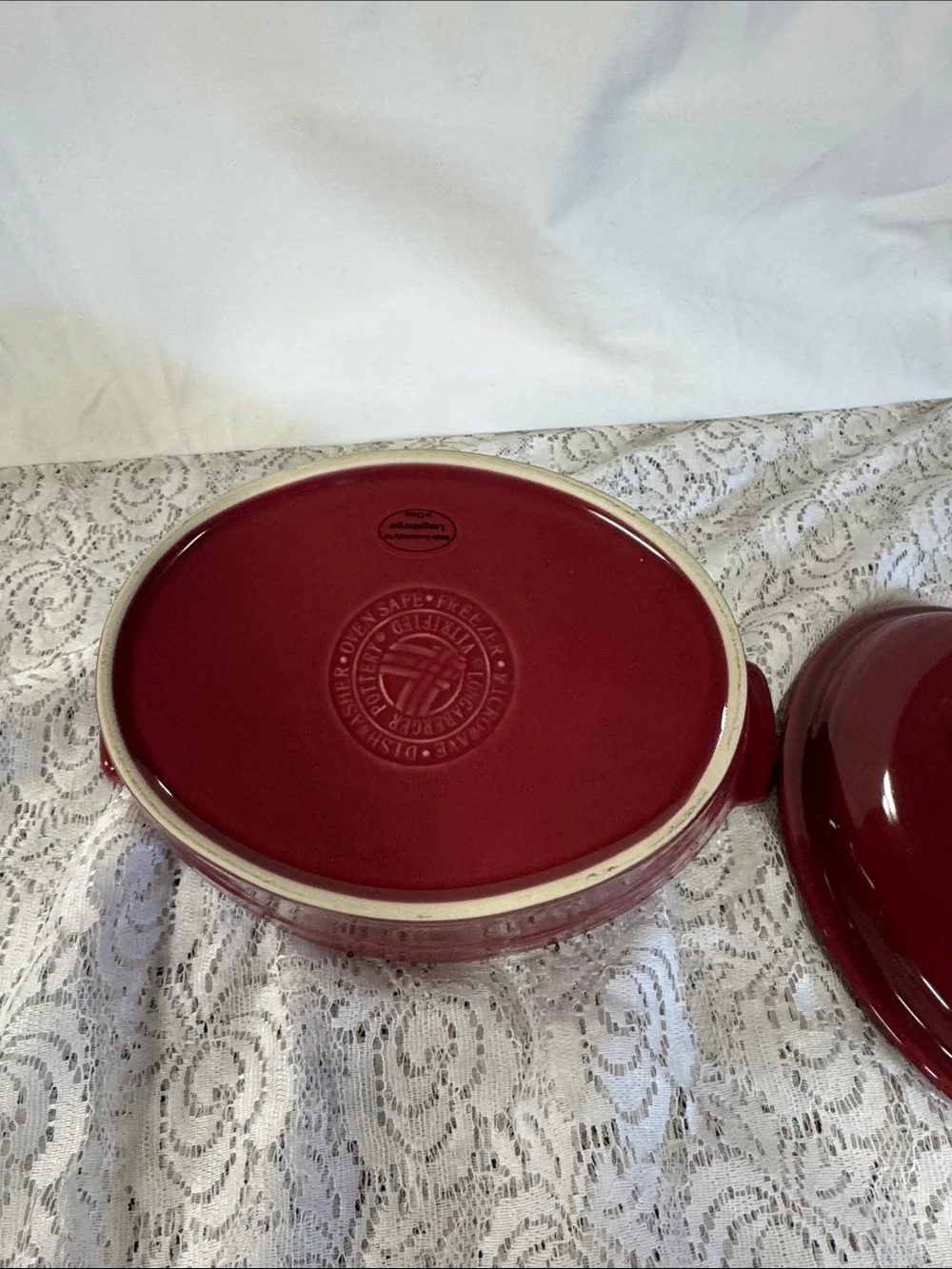 Longaberger Paprika Snall Casserole Dish